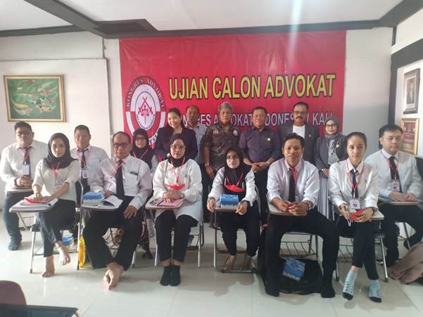 Peserta Ujian Calon Advokat (UCA) Kongres Advokat Indonesia (KAI) Kalsel di Banjarmasin.