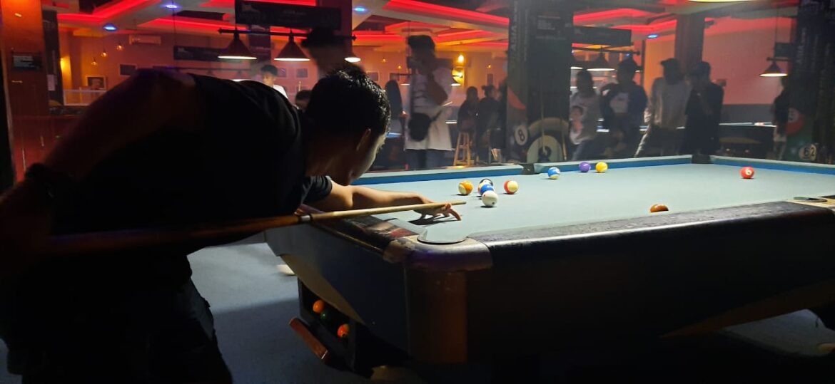 Salah satu arena billiar yang ada di Kota Banjarmasin.