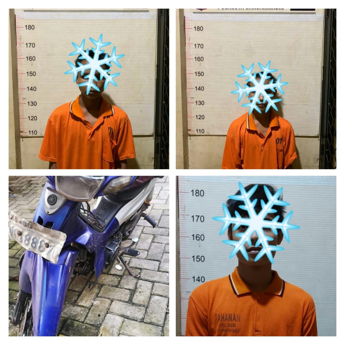 PELAKU CURANMOR - Aksi Curanmor tang dilakukan ANI dan HR ini nekat mengajak pelajar berinisial MNG, setelah beraksi di Jalan Soetoyo hingga dibekuk polisi, Sabtu (1/4/2023) dinihari. (foto:ist)