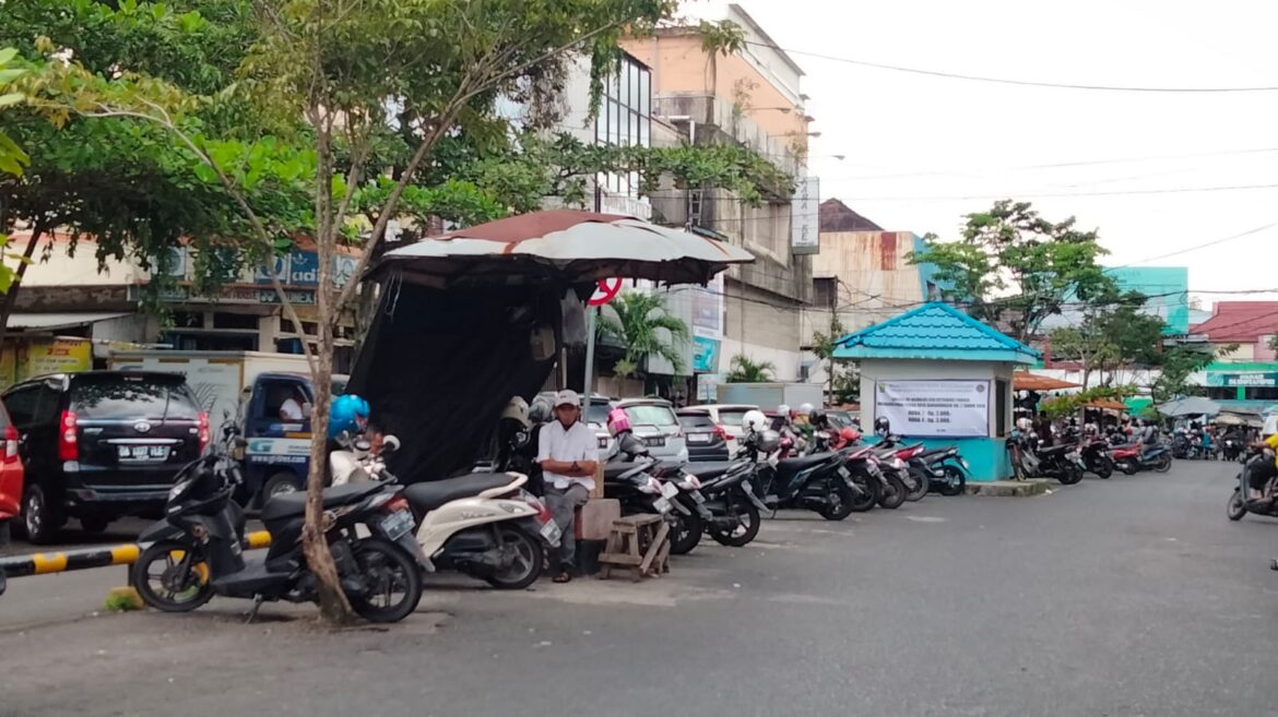Parkir Pasar Sudimampir Banjarmasin (foto:ist)