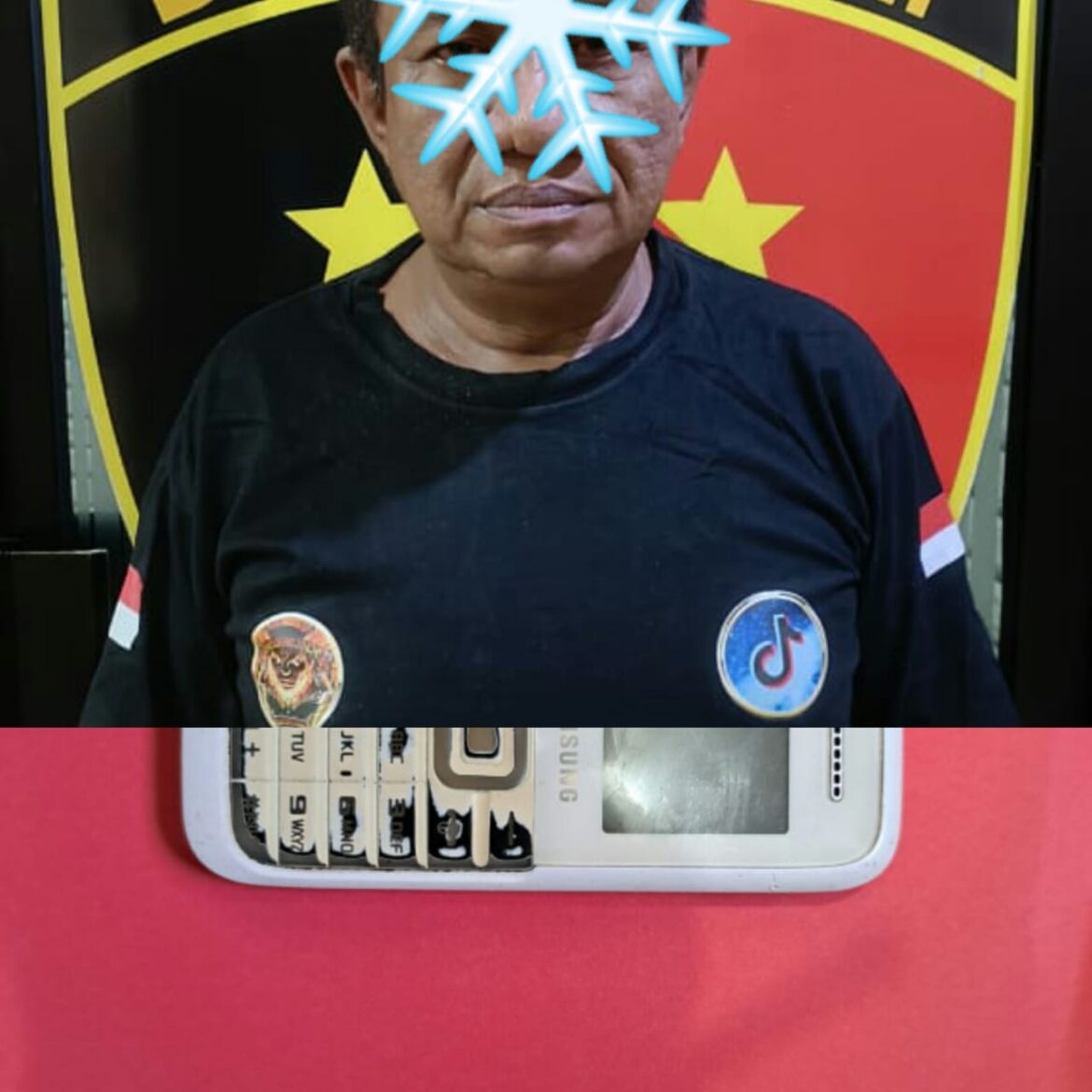 PEMILIK sabu-Karena diduga pengedar Sabu di kawasan Pasar Lama, warga Sungai Tabuk ini pun diciduk dengan barang bukti satu paket hemat, Senin (8/5/2023).(foto:ist)