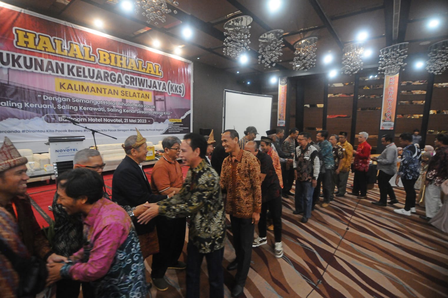 Jelang Pemilu Ratusan Warga Sriwijaya Gelar Halal Bihalal, untuk menjaga kebersamaan