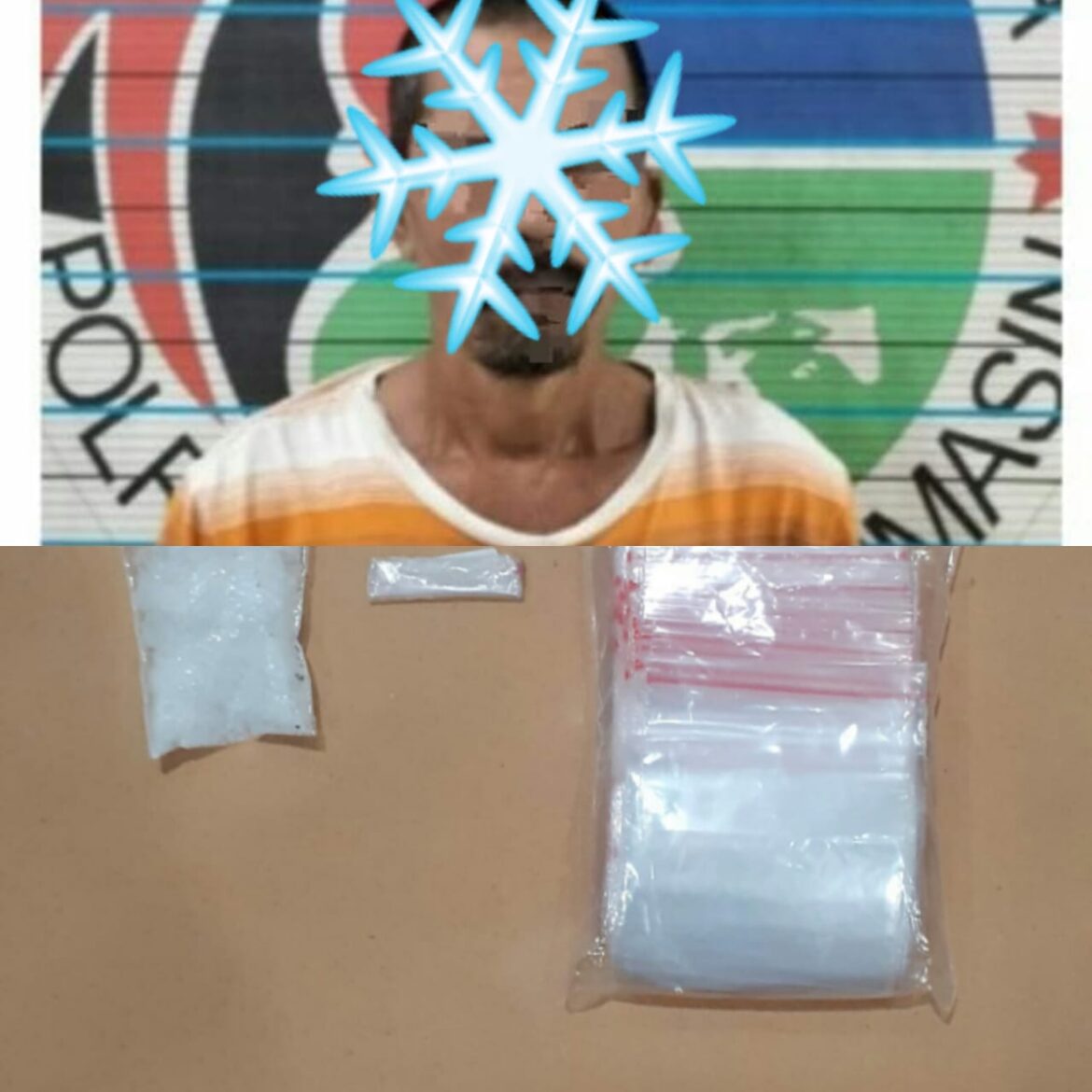 PEMILIK SABU - karena sering transaksi narkoba, pria berinisial SY ini digrebek di rumahnya Jalan Swadaya Alalak Selatan Banjarmasin hingga ditemukan dua paket Sabu-sabu berat 5,12 Gram, Rabu (12/7/2023) siang. (foto:ist)