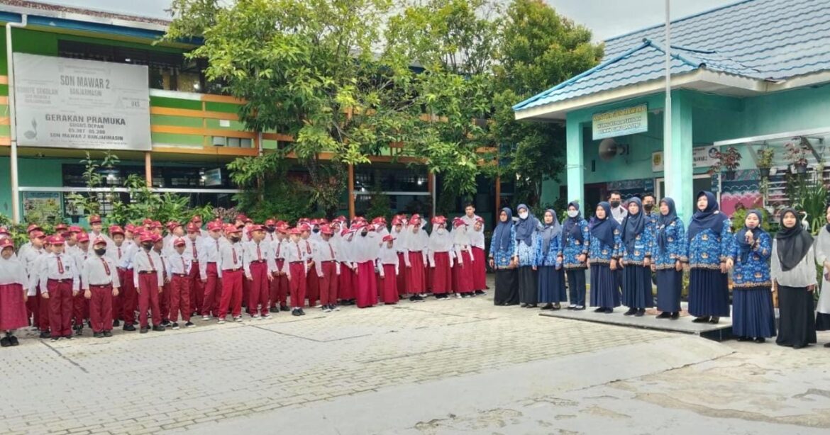 Apel di SDN Mawar 2 dan sekaligus MPLS siswa baru.
