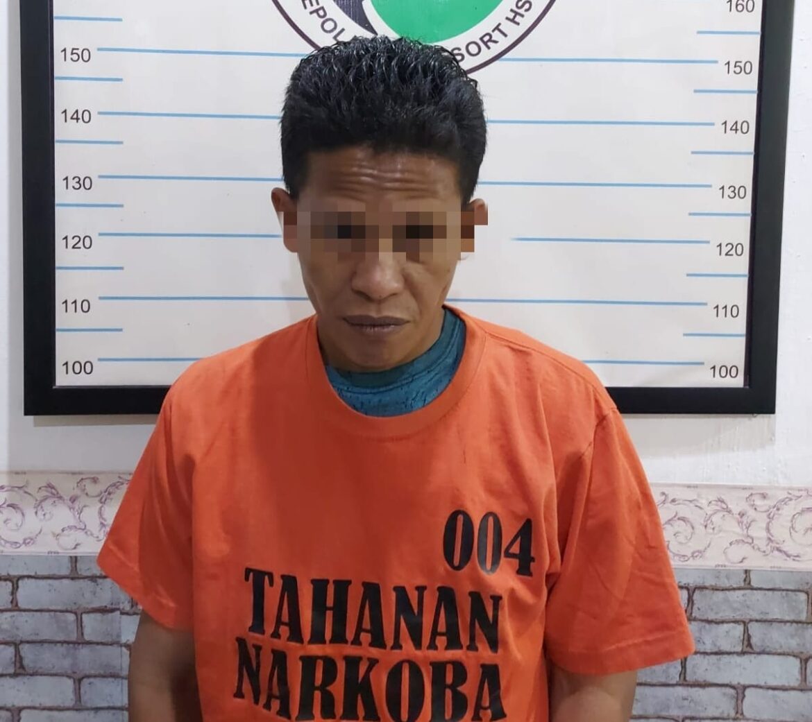 Polres HST Sergap Pengedar Sabu di Pinggir Jalan