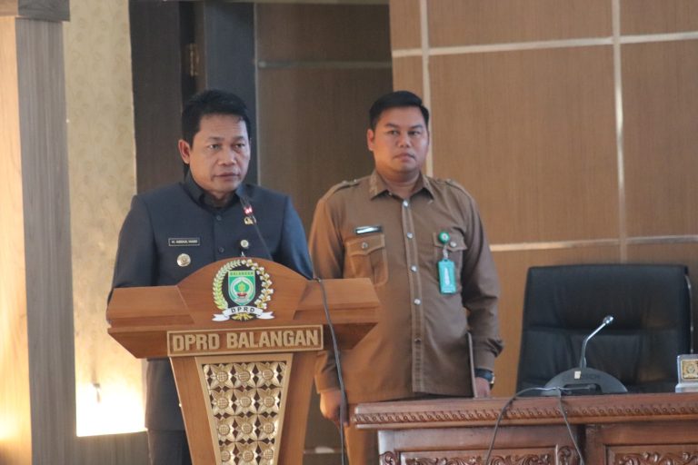 Bupati Balangan H Abdul Hadi mengucapkan terima kasih kepada segenap pimpinan dewan