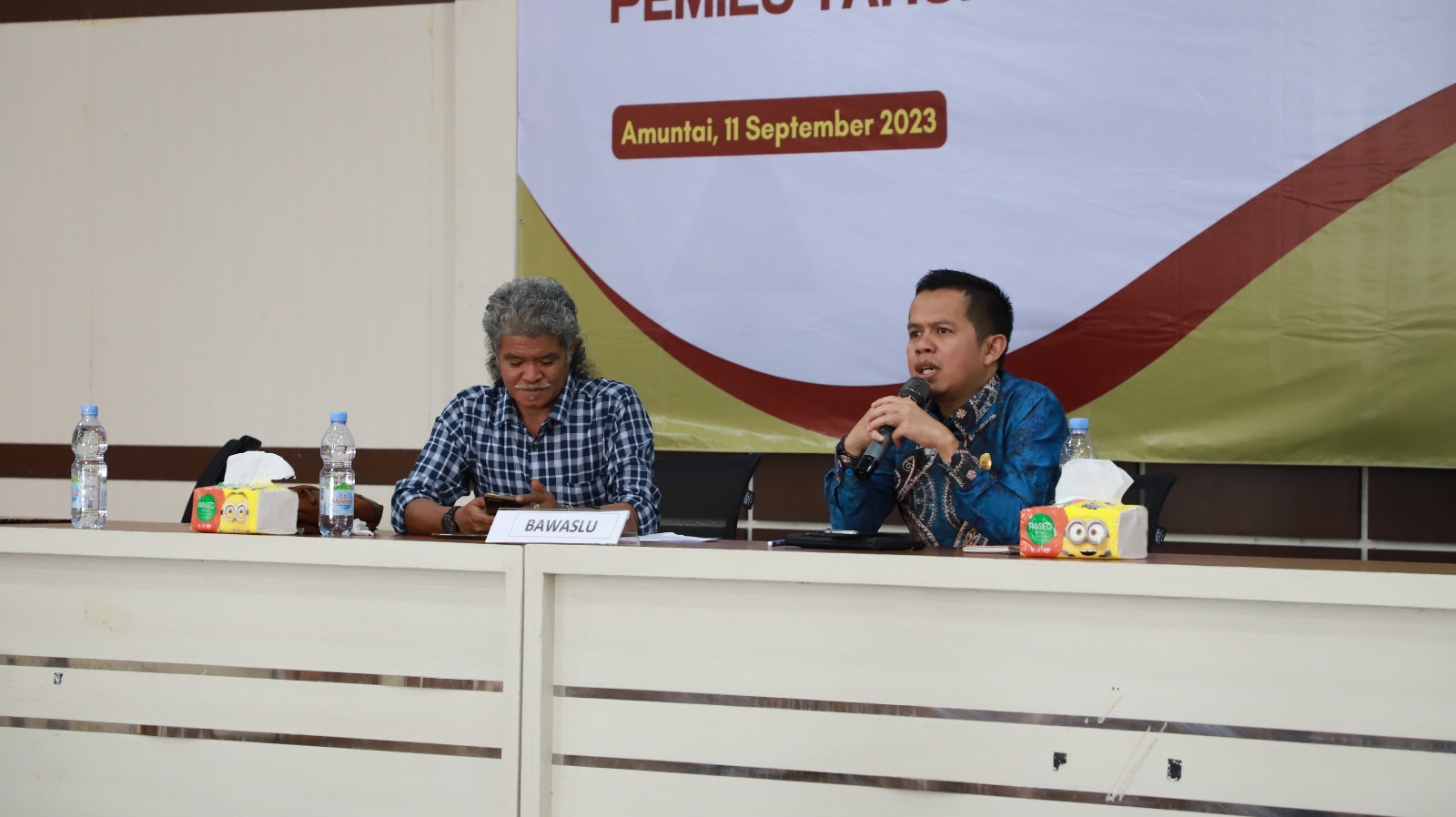Ketua KPU HSU, Ihsan Rahmani dalam paparannya