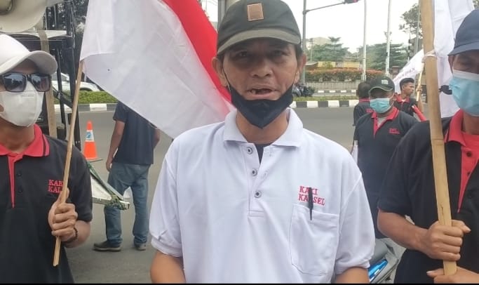 ADE Syamsu Rizal kordinator aksi KAKI Jakarta (foto mercy,)