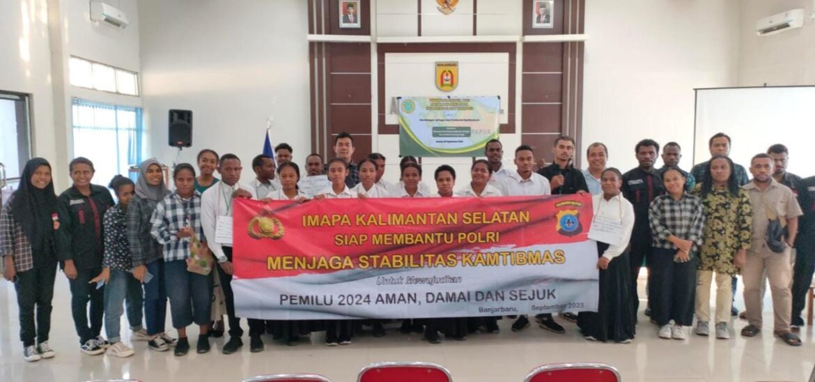 Foto bersama antara Polda Kalsel dan IMAPA Kalsel di Banjarbaru.