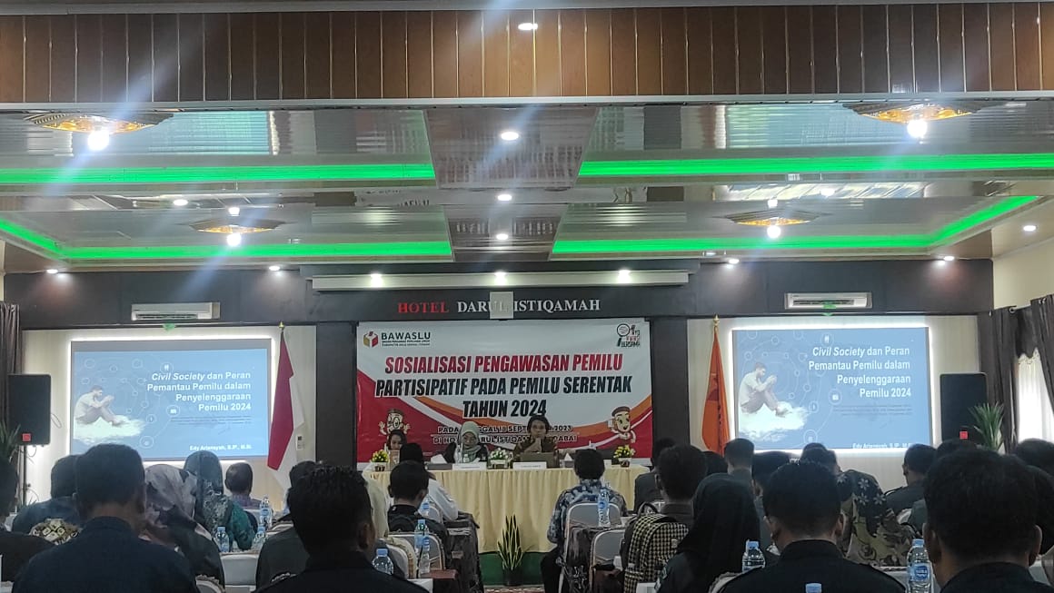 Sosialisasi acara Bawaslu di Hotel Darul Istiqamah Kabupaten HST.(foto : yufanata/brt)