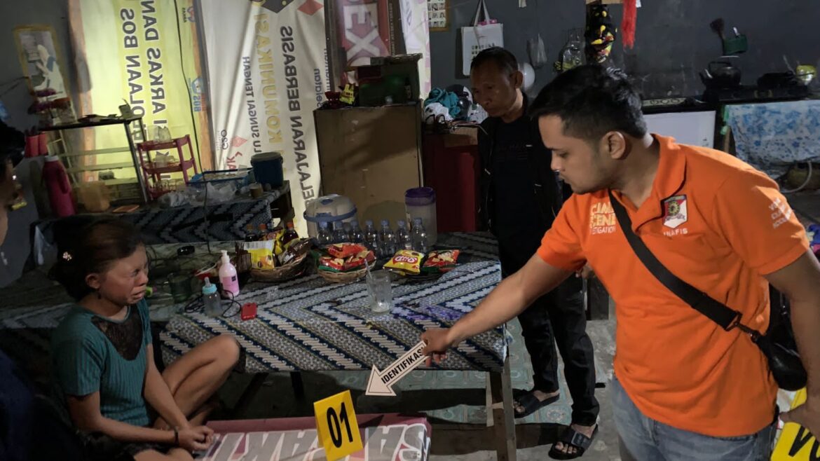 Sat Reskrim Polres HST melakukan olah TKP