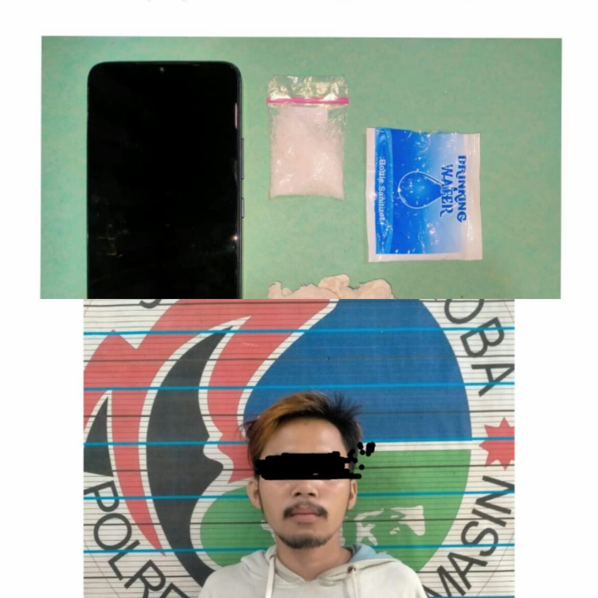 PEMILIK SABU - MF dibekuk pihak Sat Narkiba Polresta Banjarmasin dengan barbuk saru paket Sabu-sabu berat 4,95 Gram, Rabu, (11/10/2023) malam. (foto:ist)