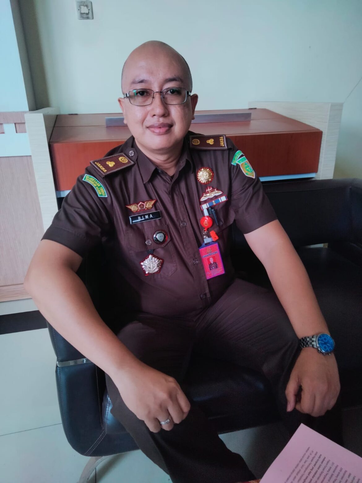 JPU Arditya Bima Yogha SH MH yang juga Kasi Pidsus Kejari Kotabaru.