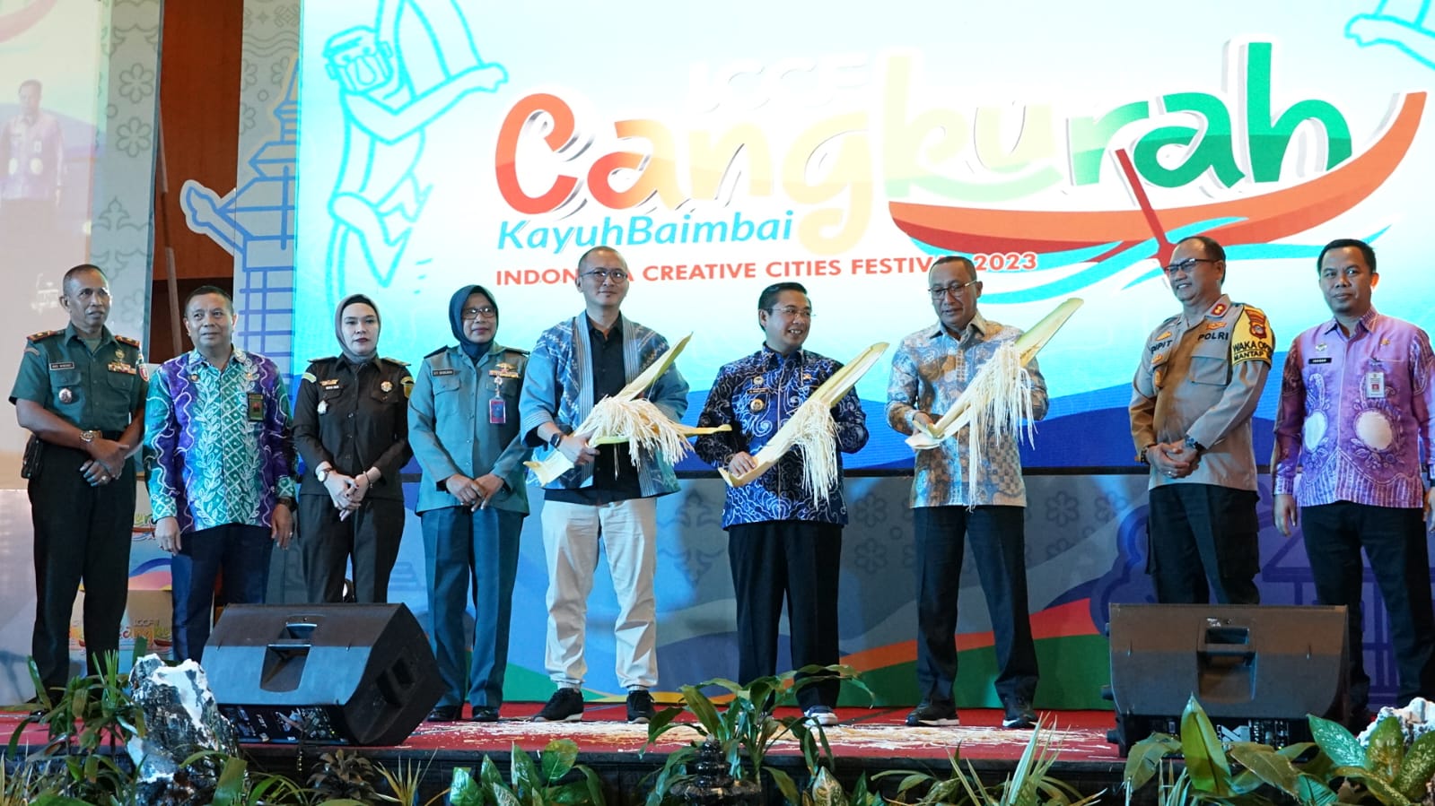 ICCF 2023 Cangkurah Kayuh Baimbai di Banjarmasin.