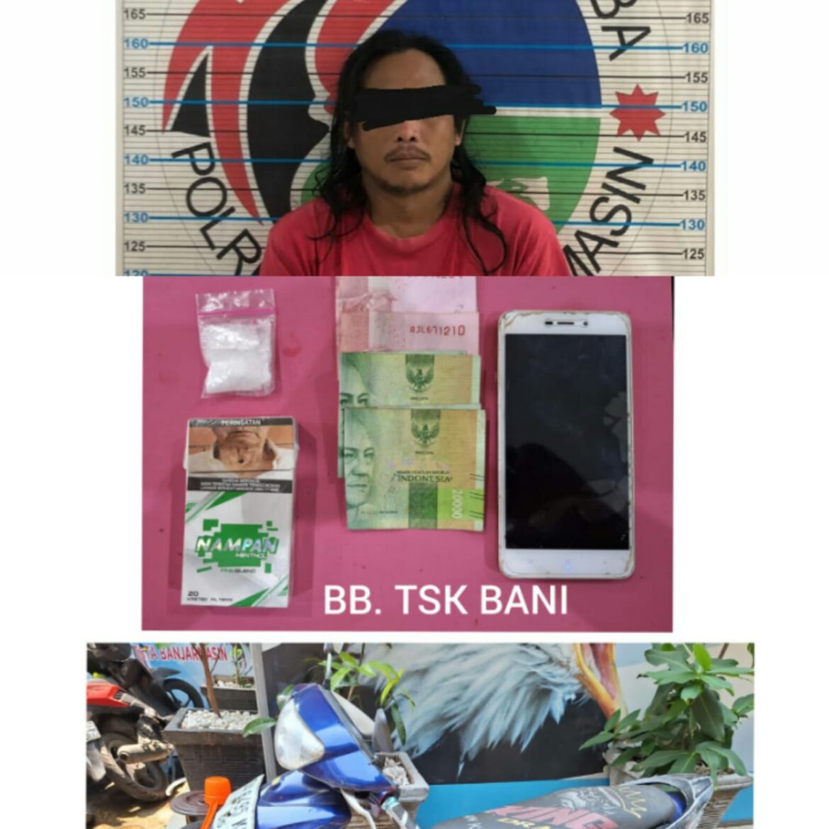 PEMILIK SABU - pria beribisial BN ini diringkus kedapatan simpan satu paket Sabu-sabu berat 4,75 Gram di Mantuil Banjarmasin Selatan, Selasa (10/10/2023) sore. (foto:ist)