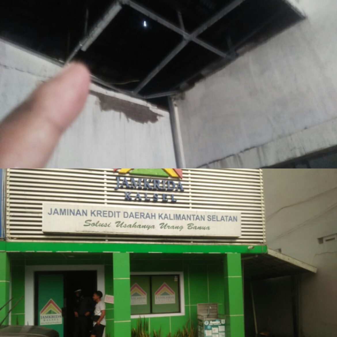 JAMKRIDA BERASAP- Karena mengeluarkan asap membububk di dalam, puluhan Damkar mengeroyok api di dalam bangunan di Jalan Haryono MT Kelurahan KBI Banjarmasin, Minggu (15/10/2023) siang. (foto:ist) 