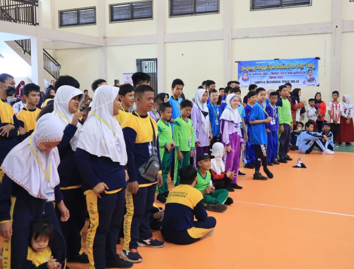 Atlet penyandang disabilitas dalam kejuaraan SOIna di Kota Banjarmasin.