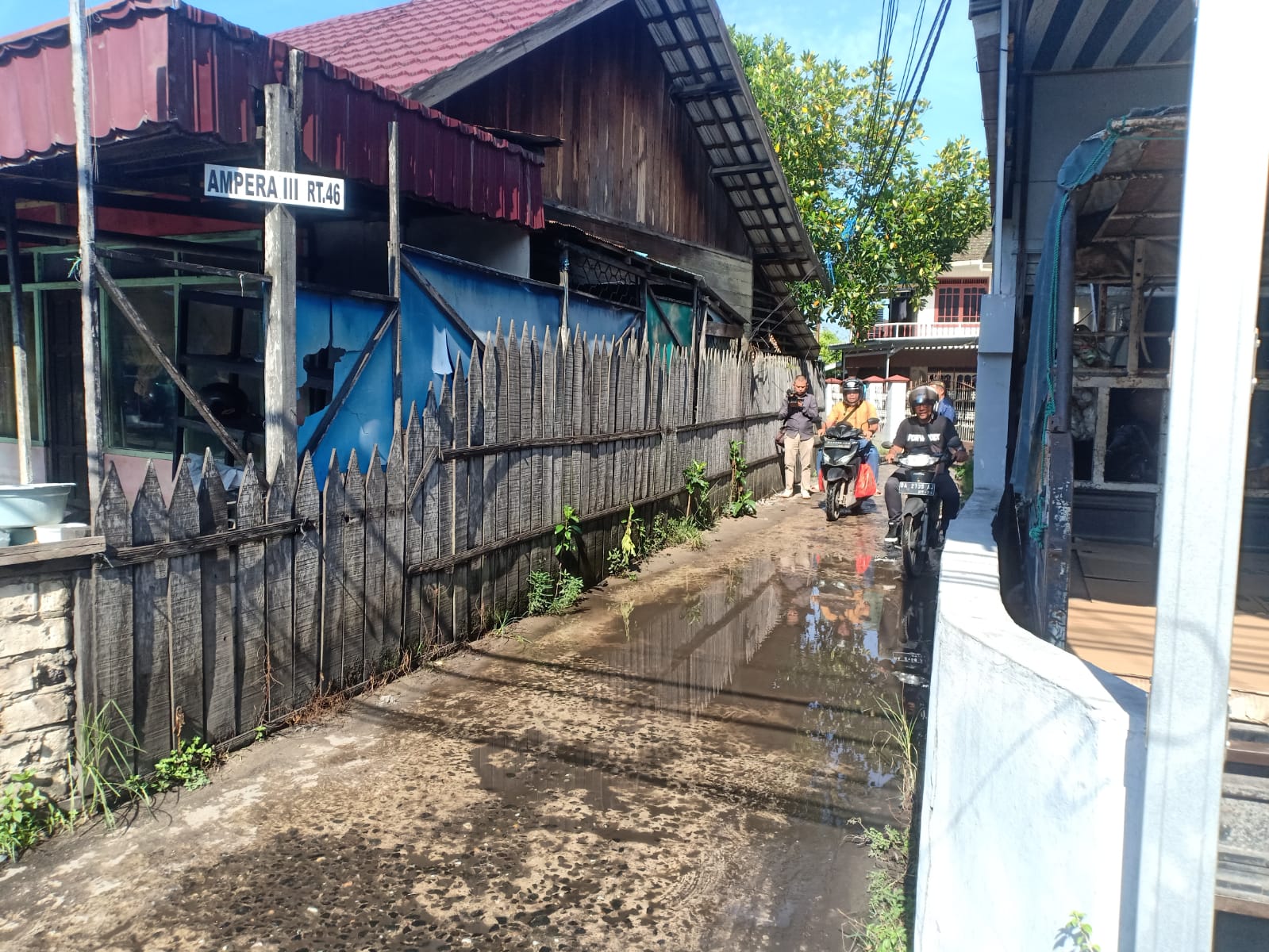 Kondisi Jalan Gang Ampera III Jalan Ampera Banjarmasin Barat (foto:istimewa)