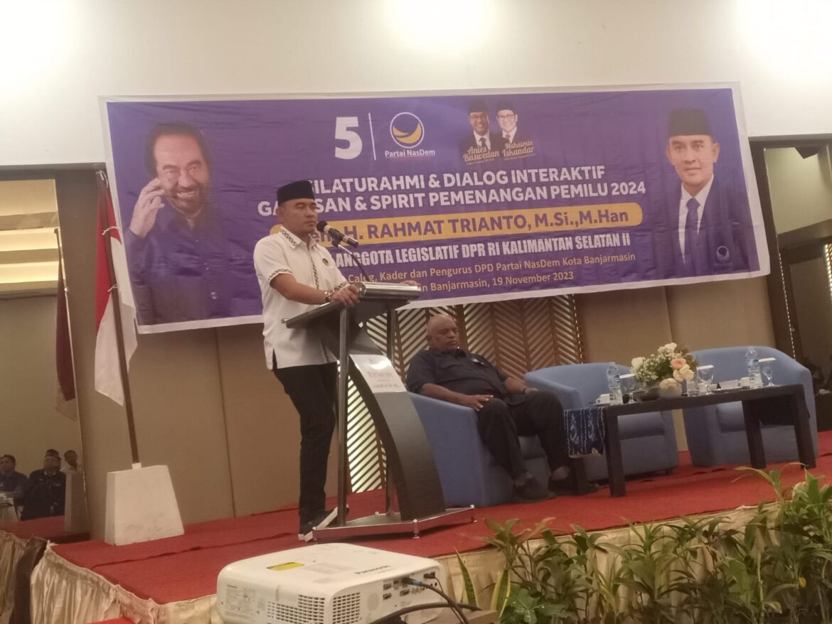 Silaturrahmi Caleg, dan Pengurus DPD Partai NasDem Kota Banjarmasin (foto:istimewa)
