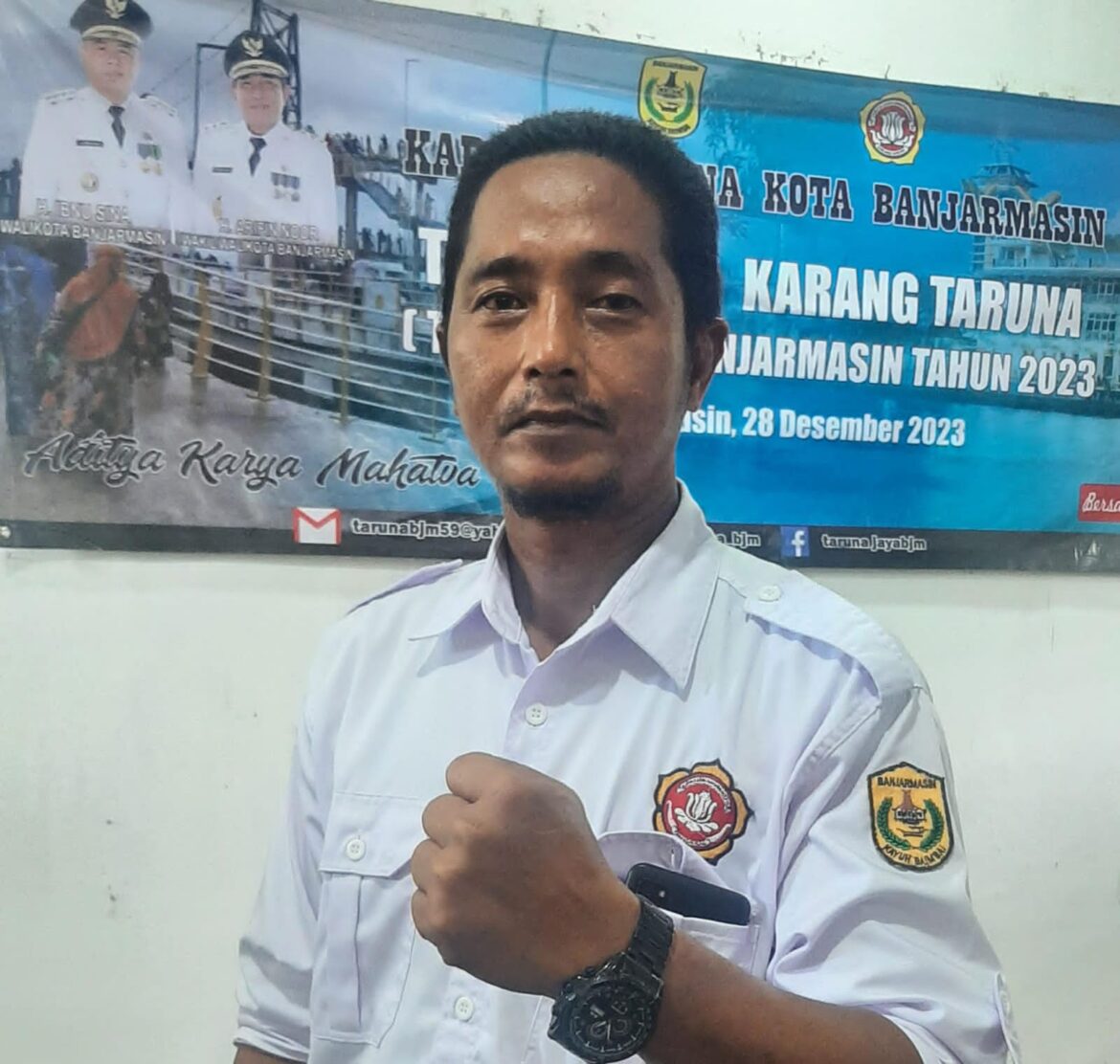Atim Susanto, Ketua Karang Taruna Kota Banjarmasin terpilih.