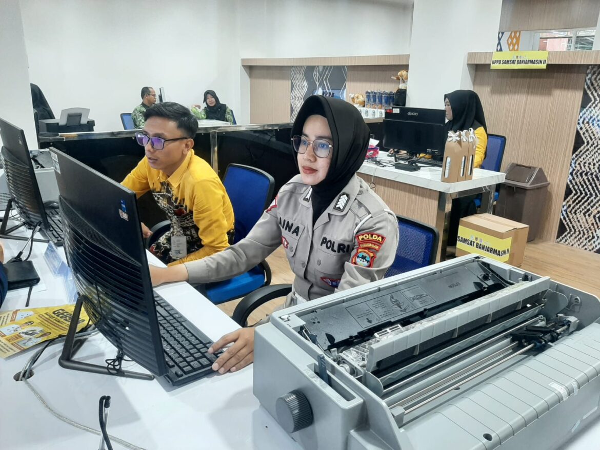 Kantor layanan Samsat di Mall Pelayanan Publik (MPP) Banjarmasin.