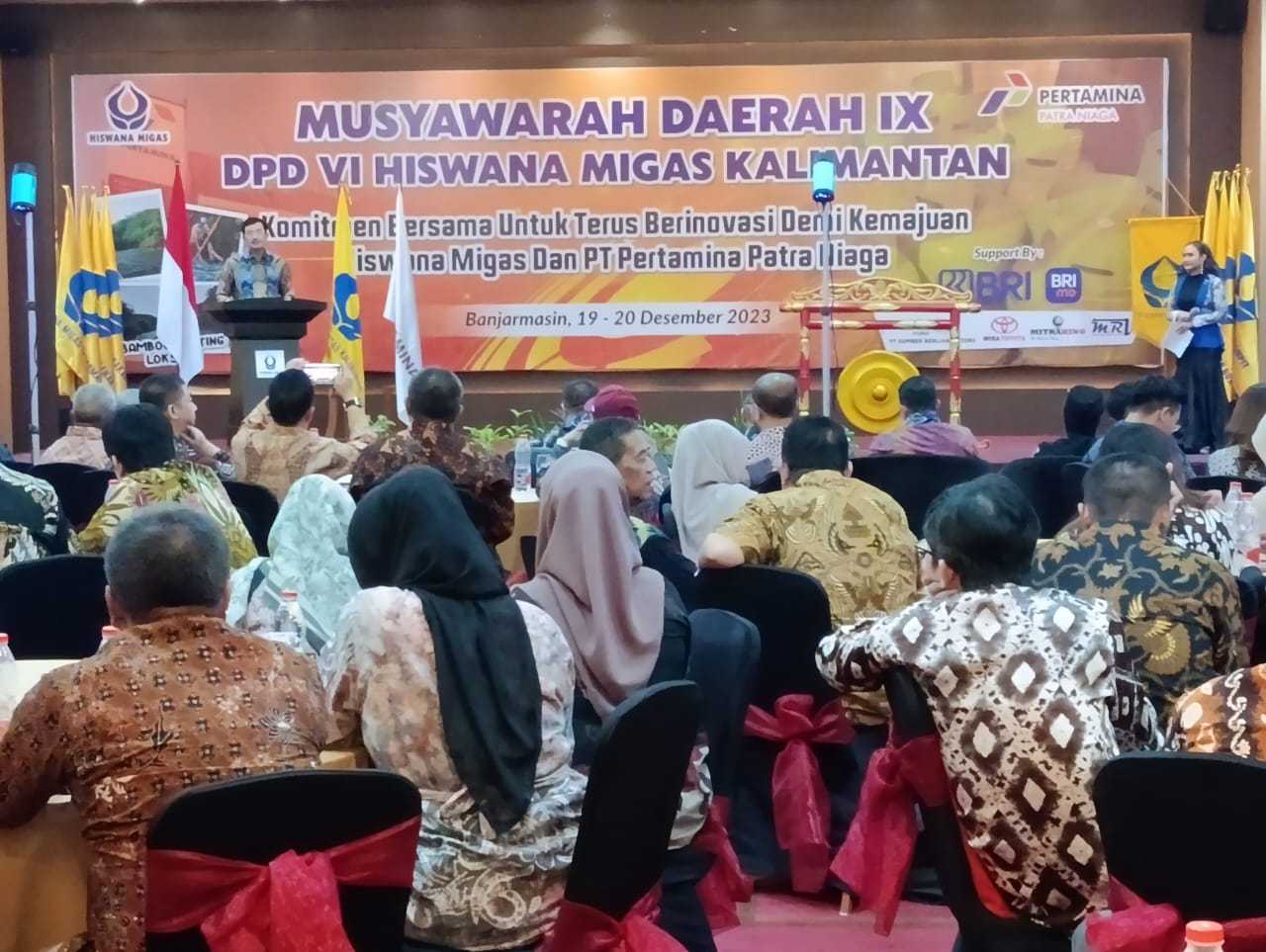 Ketua Umum DPP Hiswana Migas Rachmad Muhammadiyah Saat Memberikan Sambutan