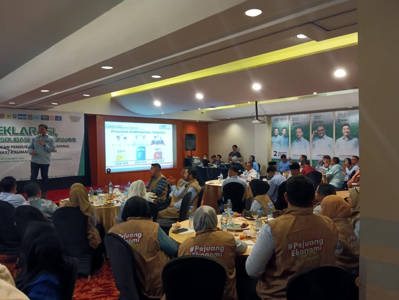 Deklarasi Relawan Pengusaha Muda Nasional (Repnas) Kalimantan Selatan (Kalsel) Mendukung Pasangan Prabowo-Gibran