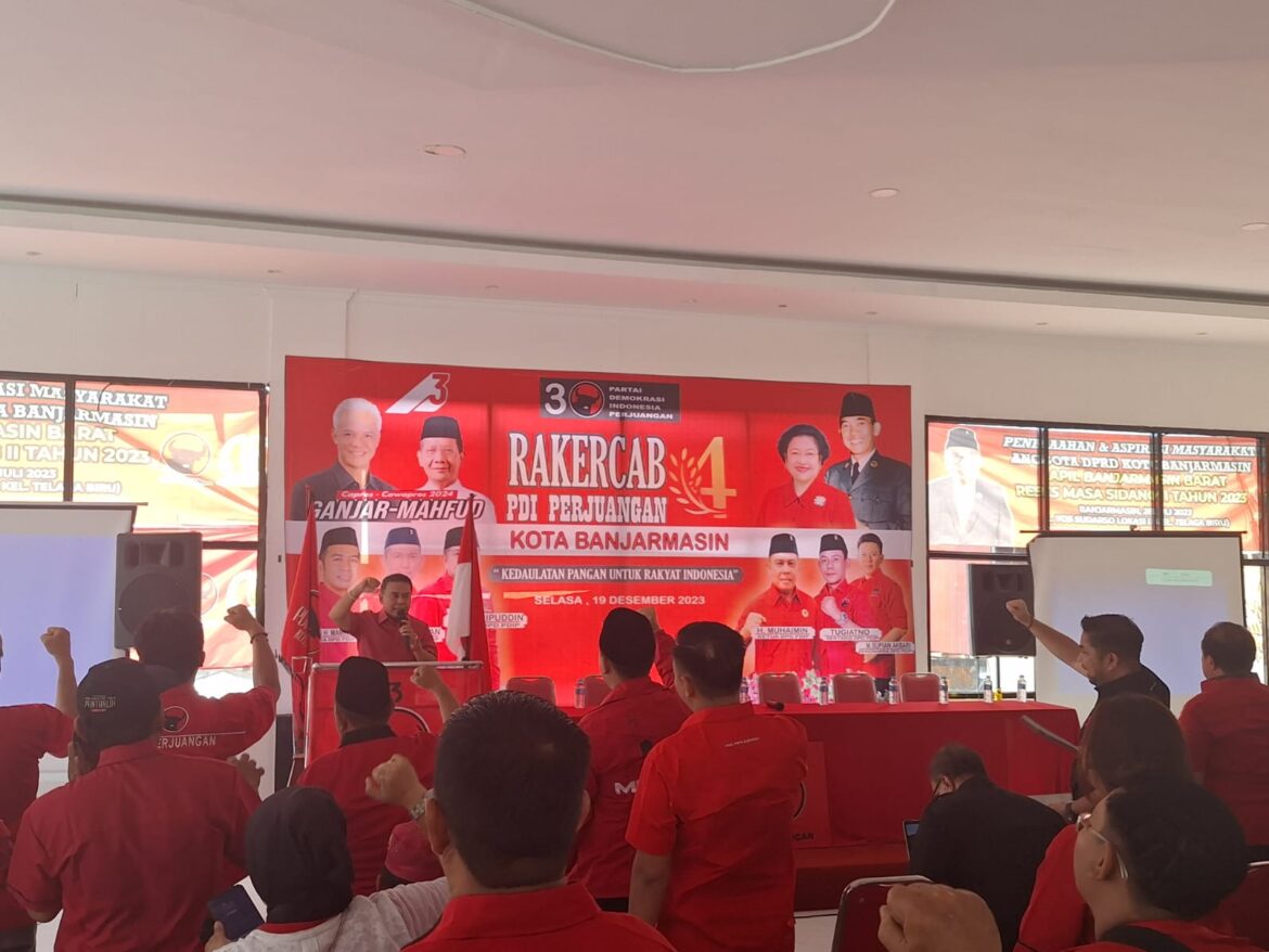Digelar Rakercab PDIP di aula Kedai 99 Trisakti Banjarmasin (foto:istimewa)