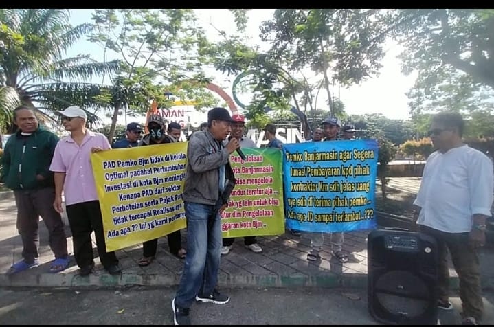 Orasi Disampaikan LSM di Kota Banjarmasin