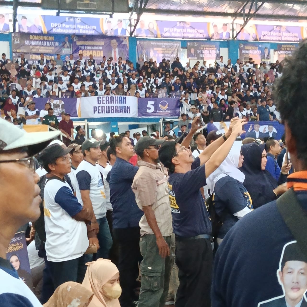 Tampak Ribuan Kader Partai NasDem pada Kampanye Akbar di Banjarbaru
