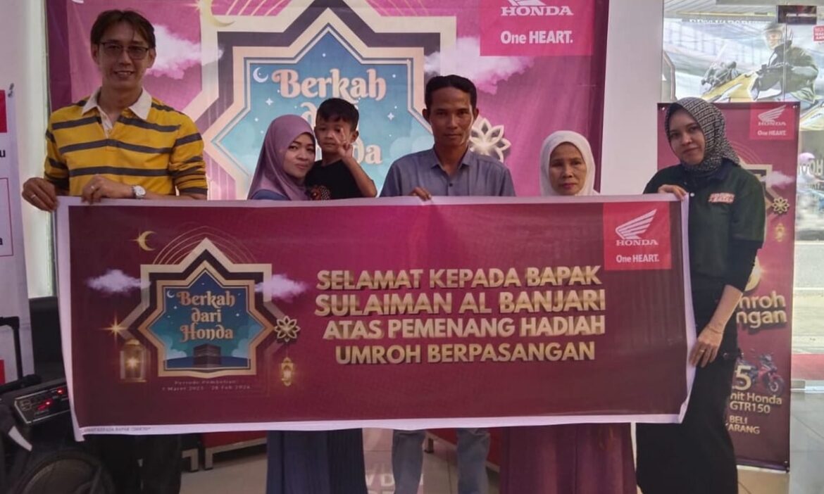 Sulaiman Al Banjari. Pemenang 'Berkah dari Honda; Mendapatkan Hadiah Umroh (foto:istimewa)