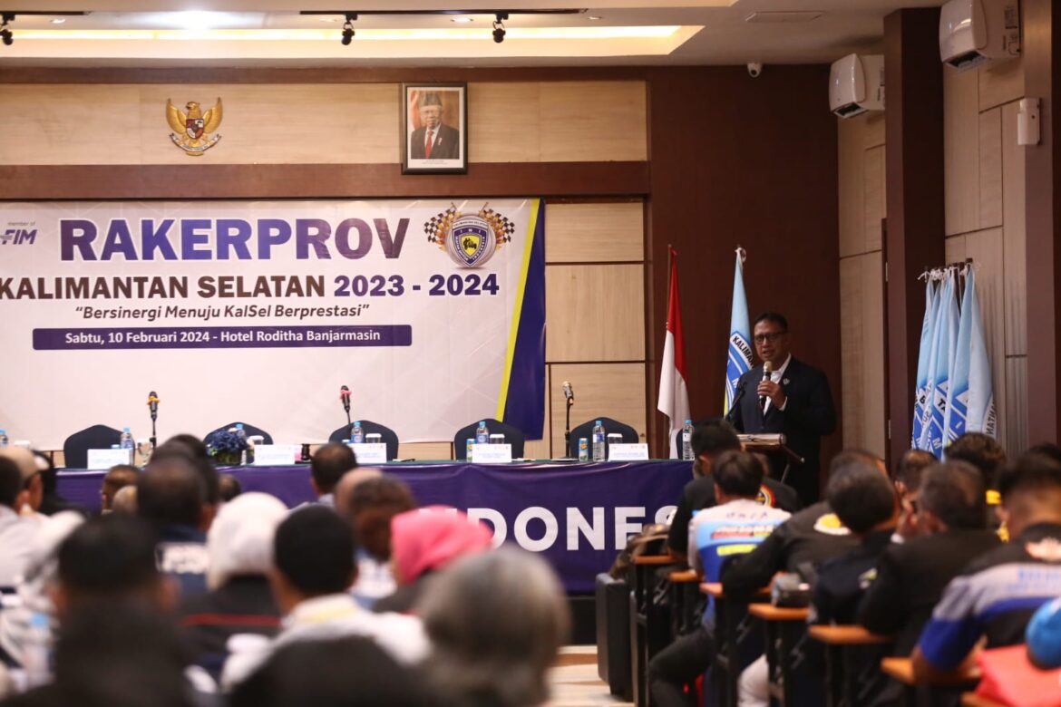 Pelaksanaan Rapat Kerja Provinsi (Rakerprov) IMI Kalse, Sabtu (10/2/2024) di Hotel Rodhita Banjarmasin. (foto: ist/brt)