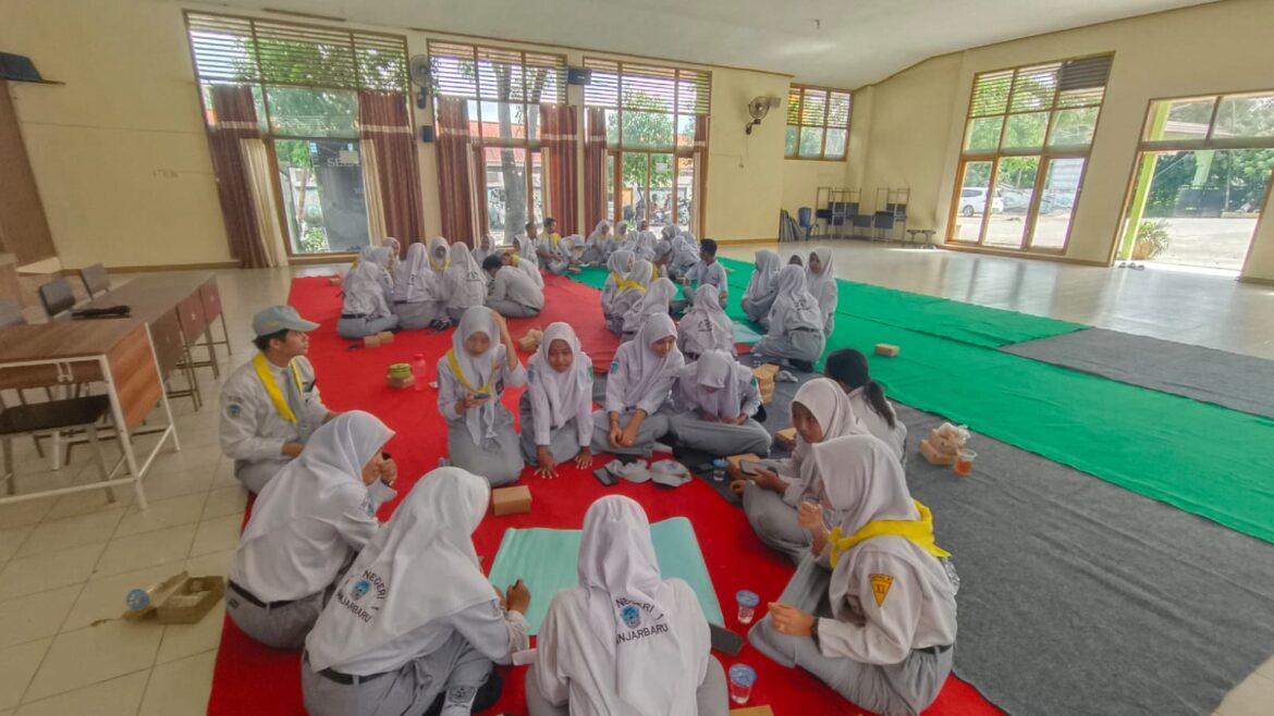 Edukasi Mitigasi BPBD Provinsi Kalsel melalui Program Satuan Pendidikan Aman Bencana (SPAB)  2024, Senin (26/2/2024).(foto: ist)