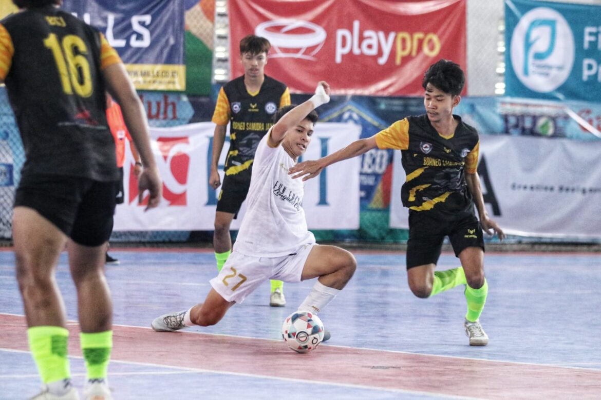 Salah satu partai Liga Nusantara VII yang digelar AFP Kalsel, Minggu (28/4/2024) di Borneo Indoor Futsal Banjarmasin. (foto: ist/brt)