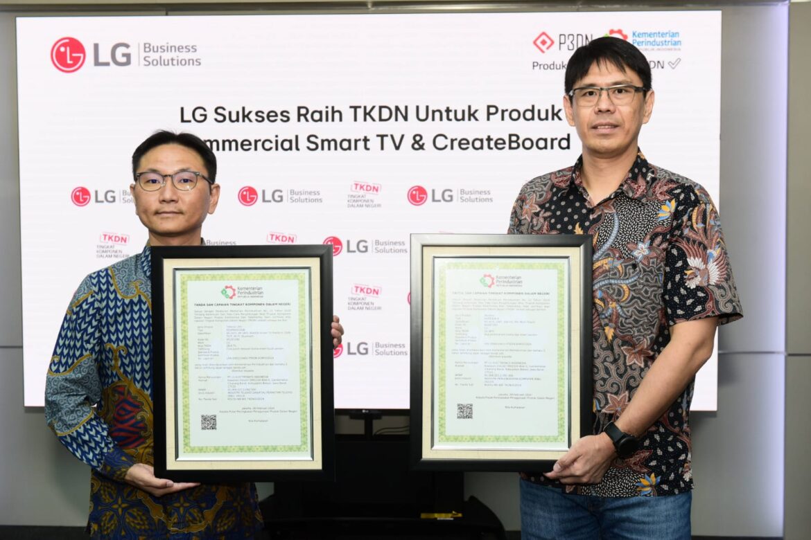 LG Electronics Indonesia baru saja mengumumkan pencapaian Tingkat Komponen Dalam Negeri (TKDN) bagi dua kategori produknya (foto:istimewa)
