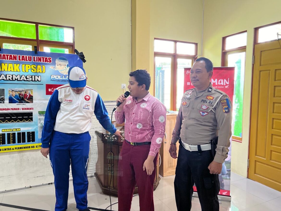 Edukasi Safety Riding di SD Muhammadiyah 9 Banjarmasin (foto:istimewa)