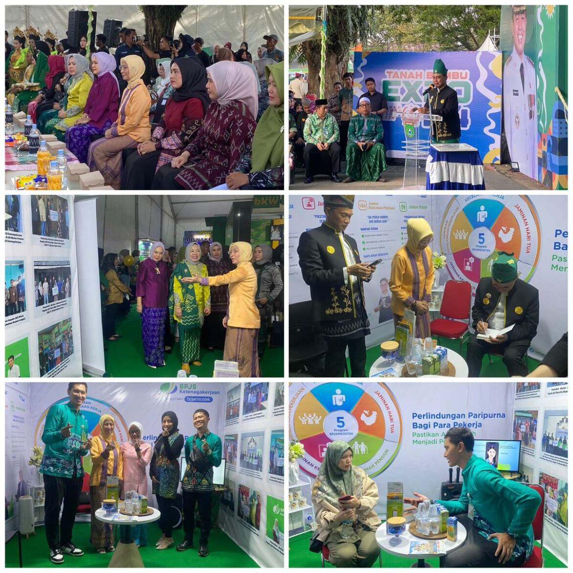 BOTH BPJAMSOSTEK - masyarakat Batulicin antusias saat melihat program BPJS Ketenagakerjaan Batulicin pada Tanah Bumbu Expo 2024, Sabtu (20/4/2024). (foto : ist)