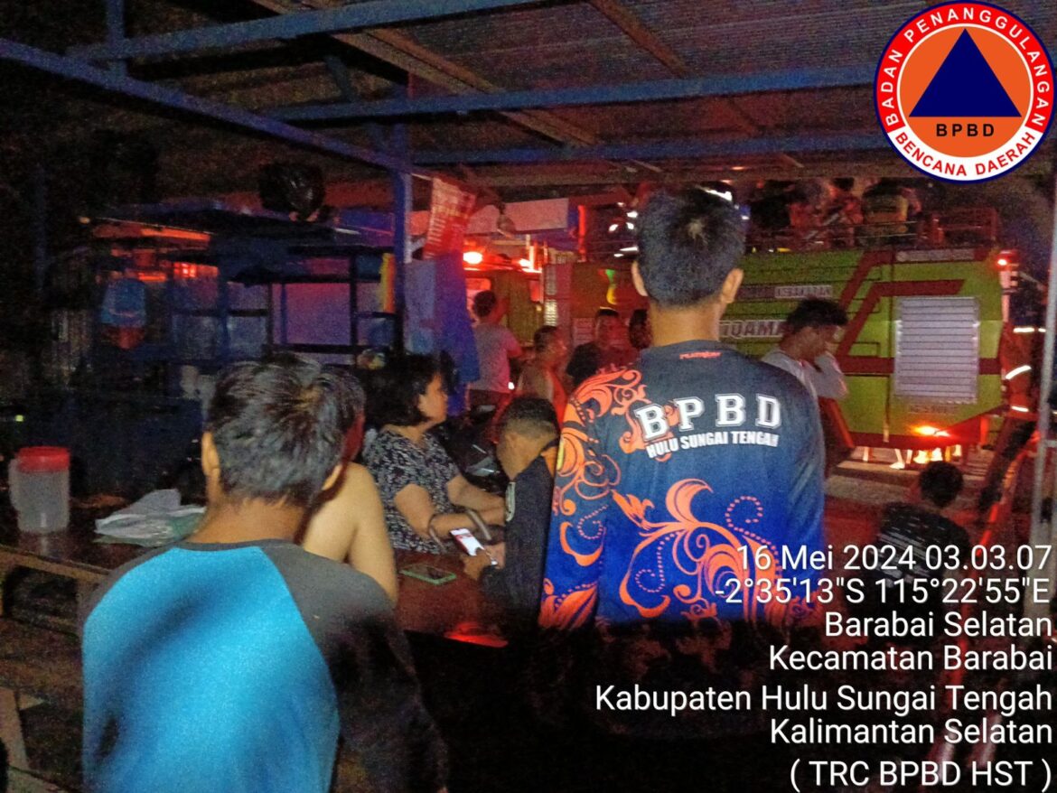 Bencana Kebakaran di Barabai Selatan, foto didapat dari BPBD HST