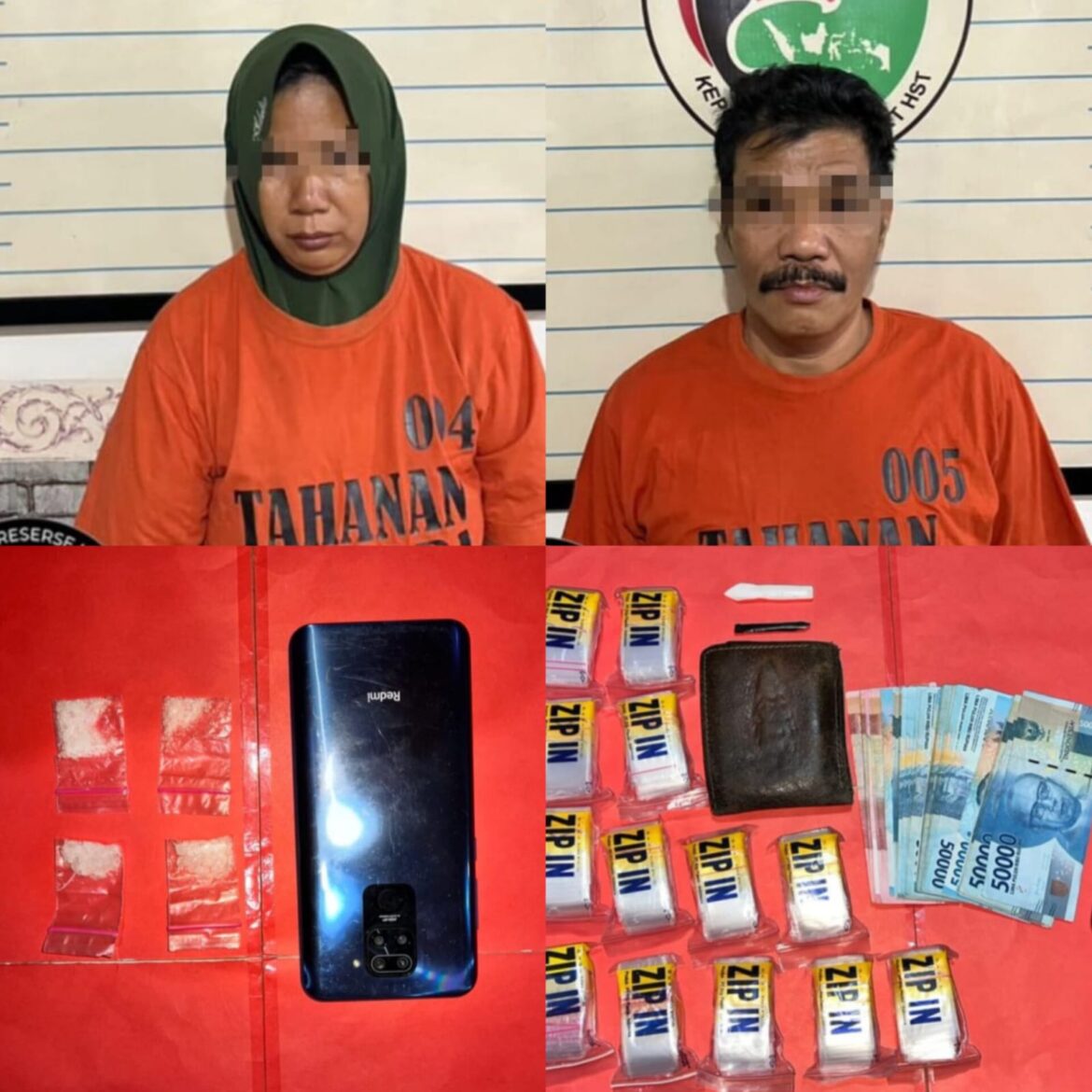 Pelaku Pengedar Narkotika dan Foto Barang Bukti