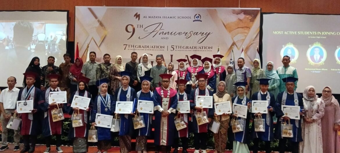 Al Mazaya Islamic School 9th Anniversary and 7th Graduation (Al Mazaya Islamic Junior School) serta 5th Graduation (Al Mazaya Islamic Senior High School).di Hotel Galaxy Banjarmasin (foto:baritopost)
