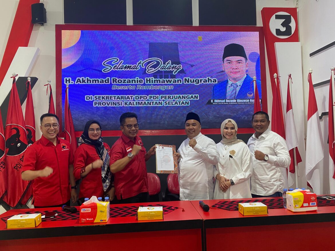 HA Rozanie HN Mendaftar Bacawagub Kalsel di DPD PDIP Kalsel (foto:istimewa)