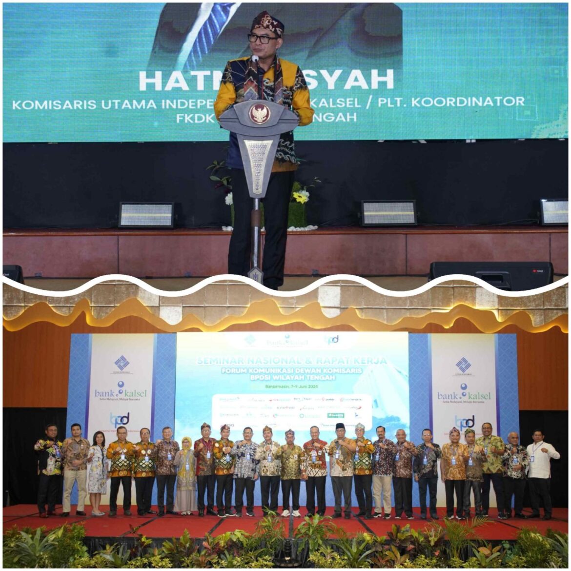 eminar Nasional dan Rapat Kerja FKDK BPDSI Wilayah Tengah (foto:humas bank kalsel)