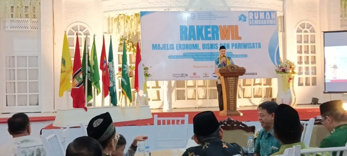 Ketua MEBP PW Muhammadiyah Kalsel H Aftahudin di Rakerwil dan Opening Rumah SembakoMu (foto:baritopost)