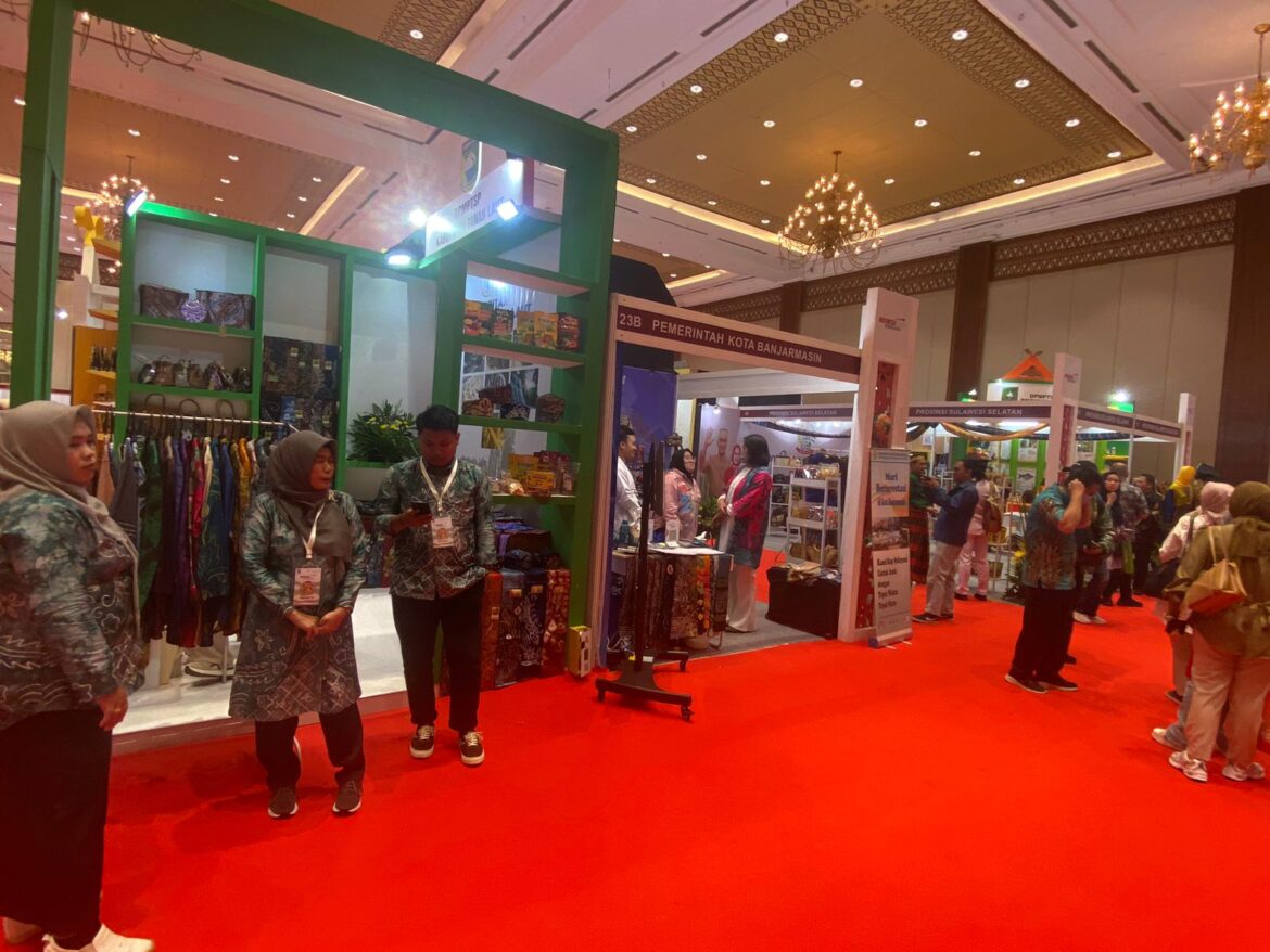 Produk Sasirangan di Pameran Indonesia Maju Expo Jakarta Convention Center (JCC).