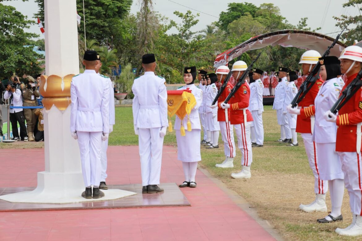 Upacara peringatan Detik-Detik Proklamasi Kemerdekaan Republik Indonesia Ke-79 tahun di Kabupaten Barito Kuala