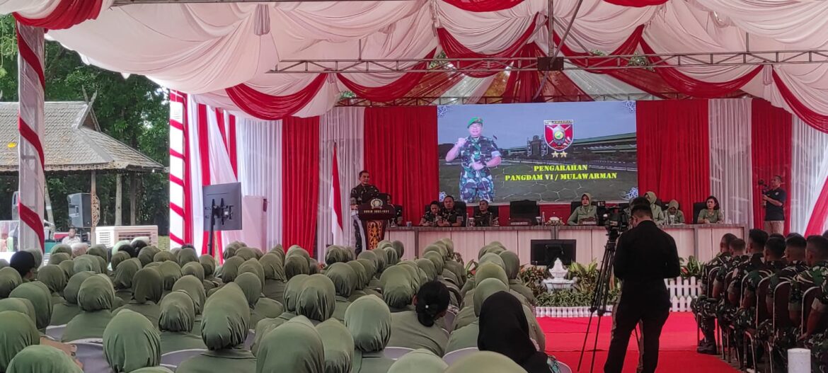 Pangdam Mulawarman saat sambutan di Halaman Makodim 1002/HST