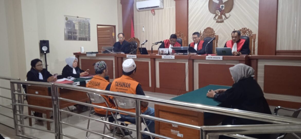 Suasana sidang pembacaan putusan kedua terdakwa kepemilikan sabu seberat 2 kg lebih.