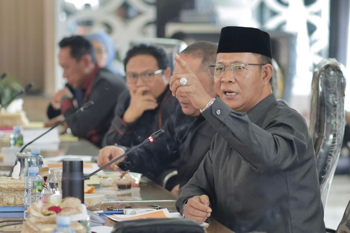 Wakil Ketua Komisi II DPRD Provinsi Kalsel Muhammad Yani Helmi yang juga anggota Banggar mengingatkan Pemprov Kalsel maksimalkan rehabilitasi hutan Mangrove di pesisir pantai Kalsel saat rapat pembahasan Rancangan KUPA PPAS Tahun Anggaran 2024.(foto : ist)