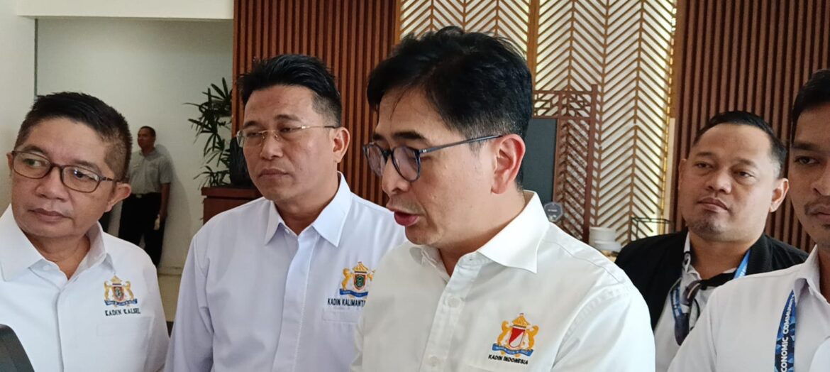 Ketua Umum Kadin Indonesia, Arsjad Rasjid disela Rakorwil Kadin Indonesia di Hotel Rattan In Kota Banjarmasin, Provinsi Kalimantan Selatan (Kalsel) (foto:baritopost)