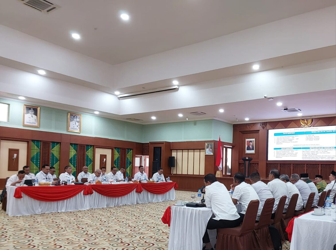 Pertemuan Wantannas RI dengan jajaran Pemprov Kalsel serta pihak terkait di Gedung Idham Chalid, Sekretariat Daerah Provinsi di Banjarbaru, Rabu (28/8/2024).(foto:tya/brt).